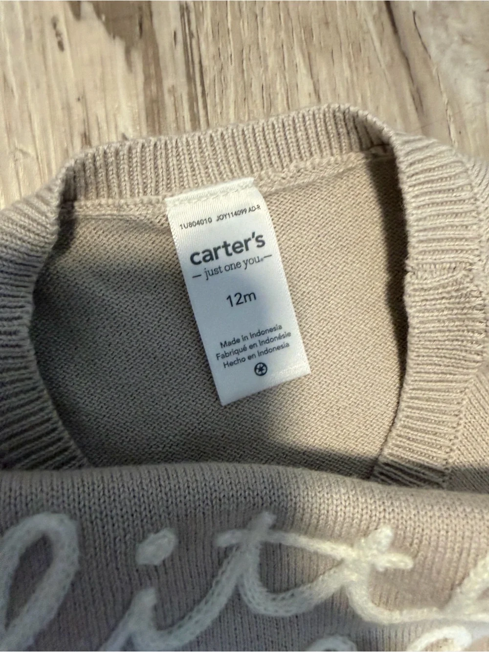 Carters includes shirt